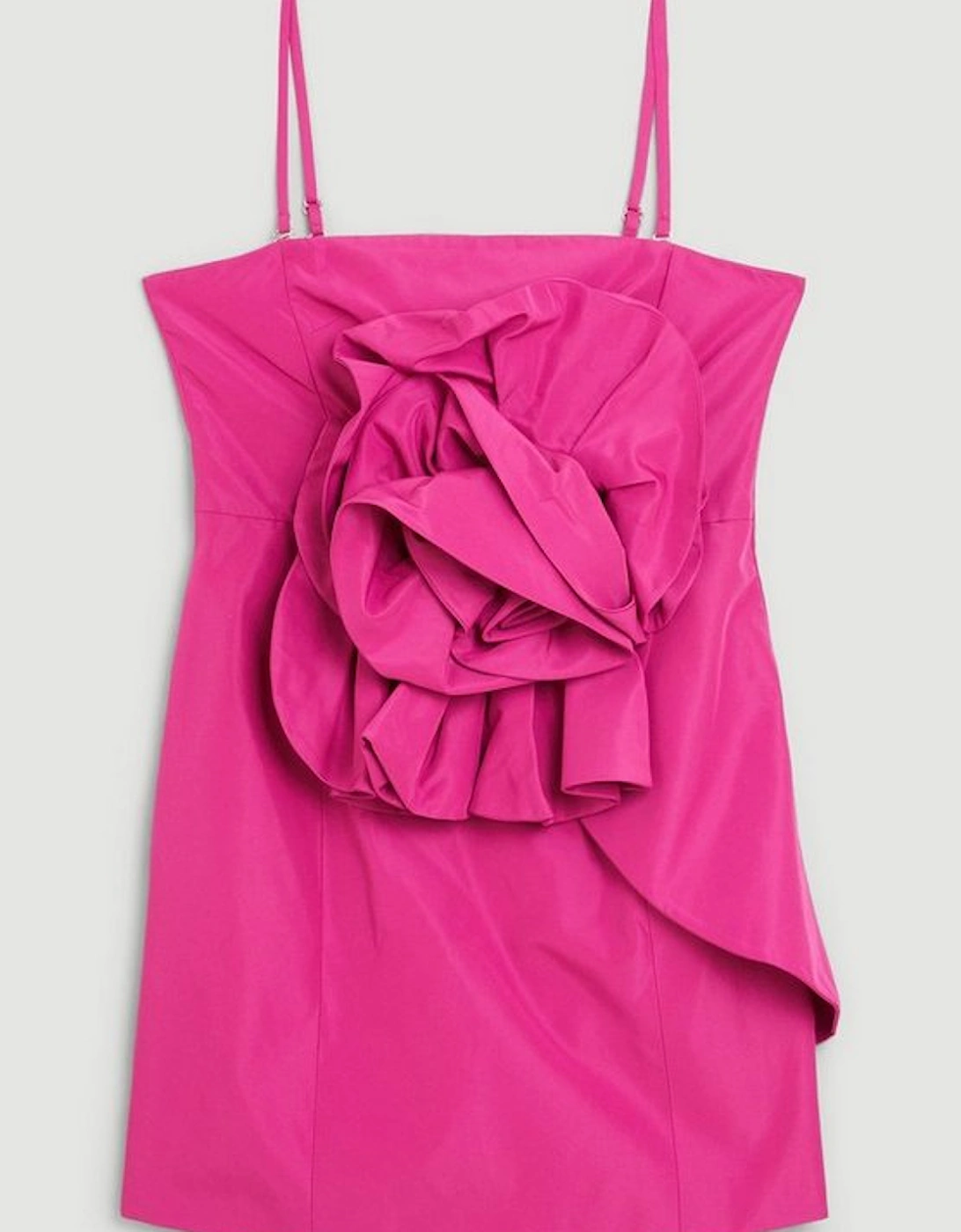 Taffeta Rosette Mini Dress