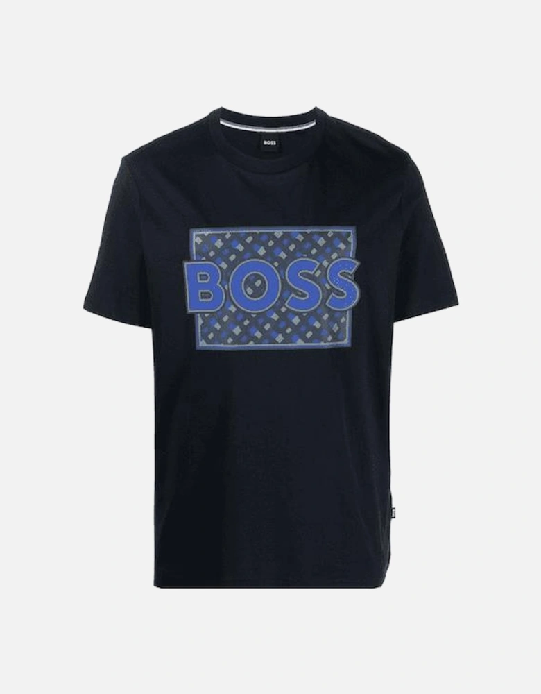 Tilburt 353 Cotton Monogram Box Logo Navy T-Shirt