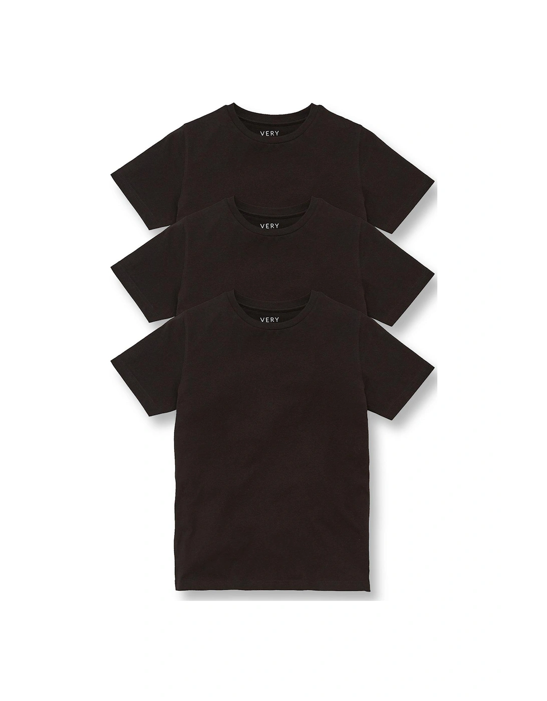 Unisex 3 Pack Sports School T-shirts - Black, 2 of 1