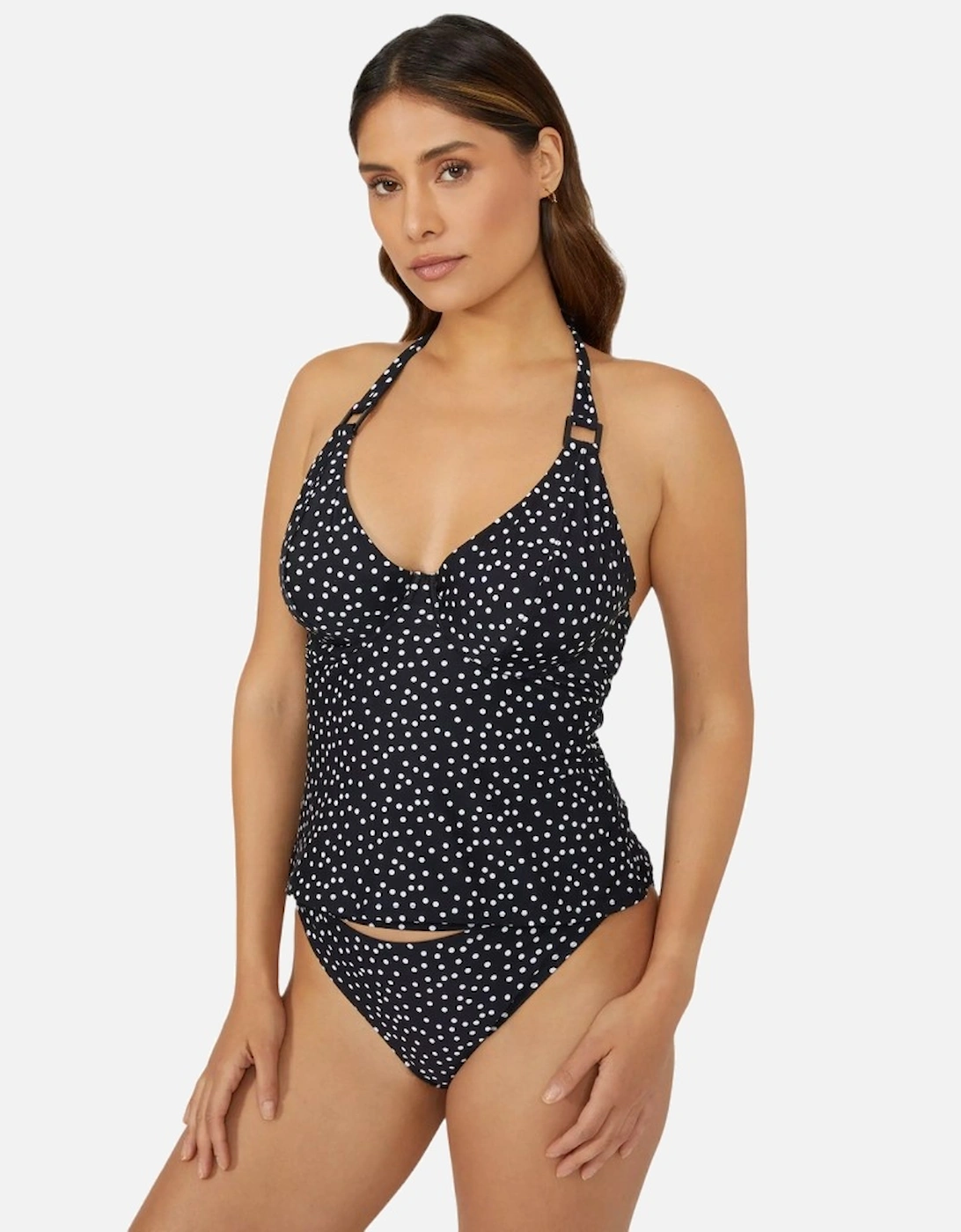 Womens/Ladies Spotted Non-Padded Tankini Top, 5 of 4