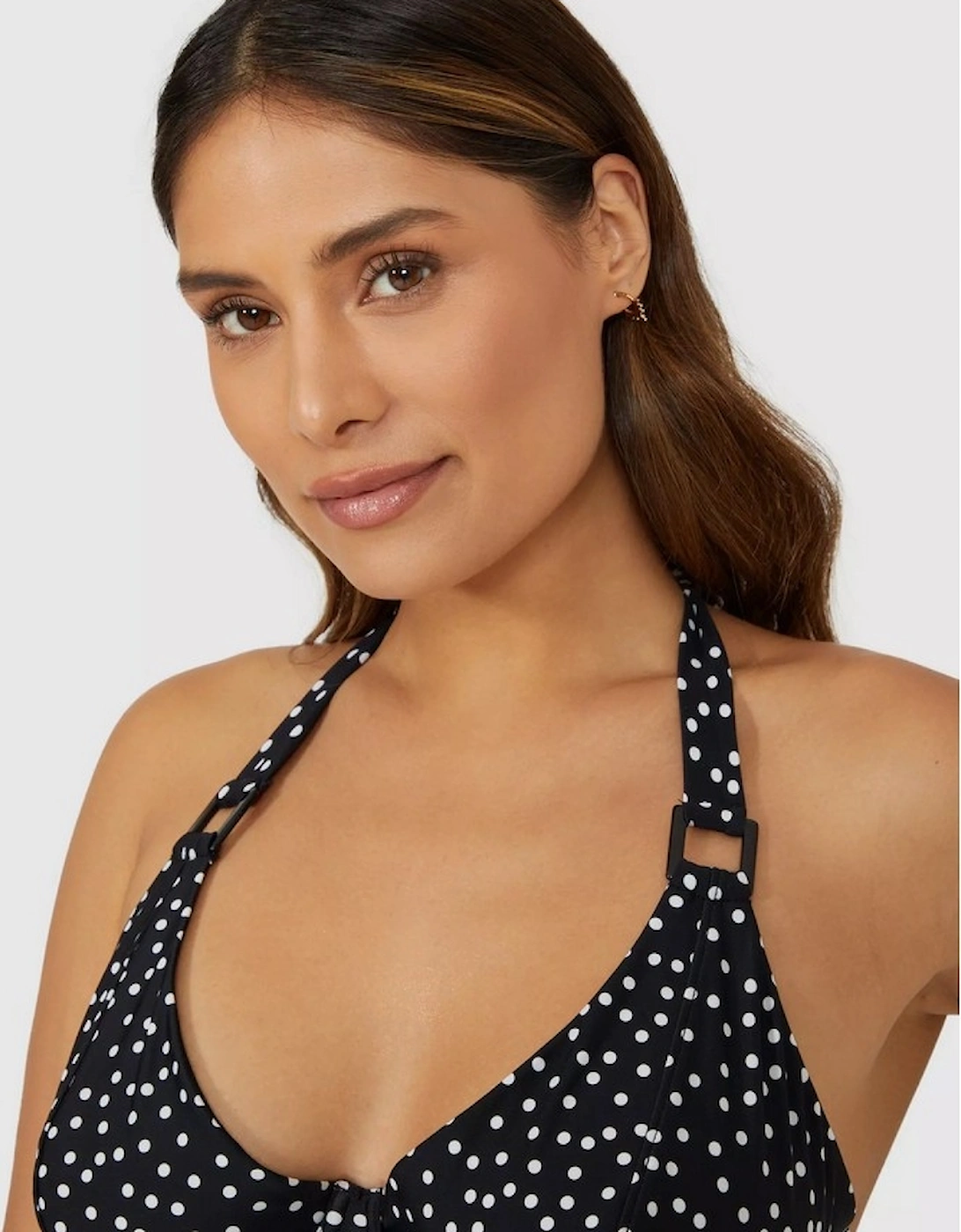 Womens/Ladies Spotted Non-Padded Tankini Top