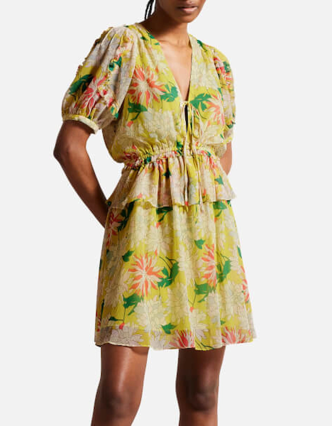 Isbella Floral-Print Crepon Mini Dress, 2 of 1