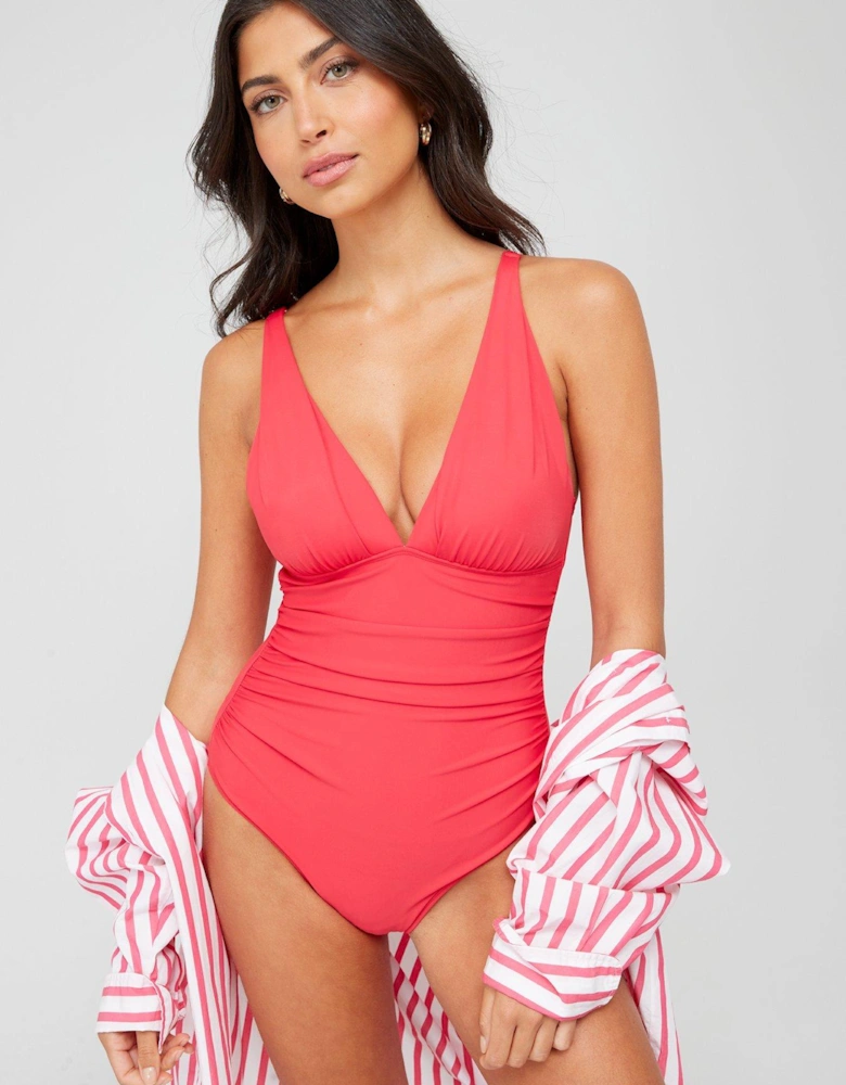 Shape Enhancing Swimsuit - Red