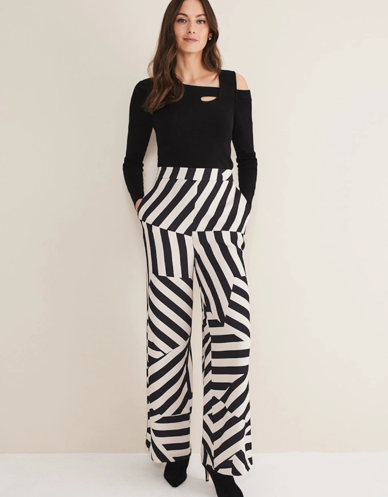 Phillis Striped Wide Leg Trousers