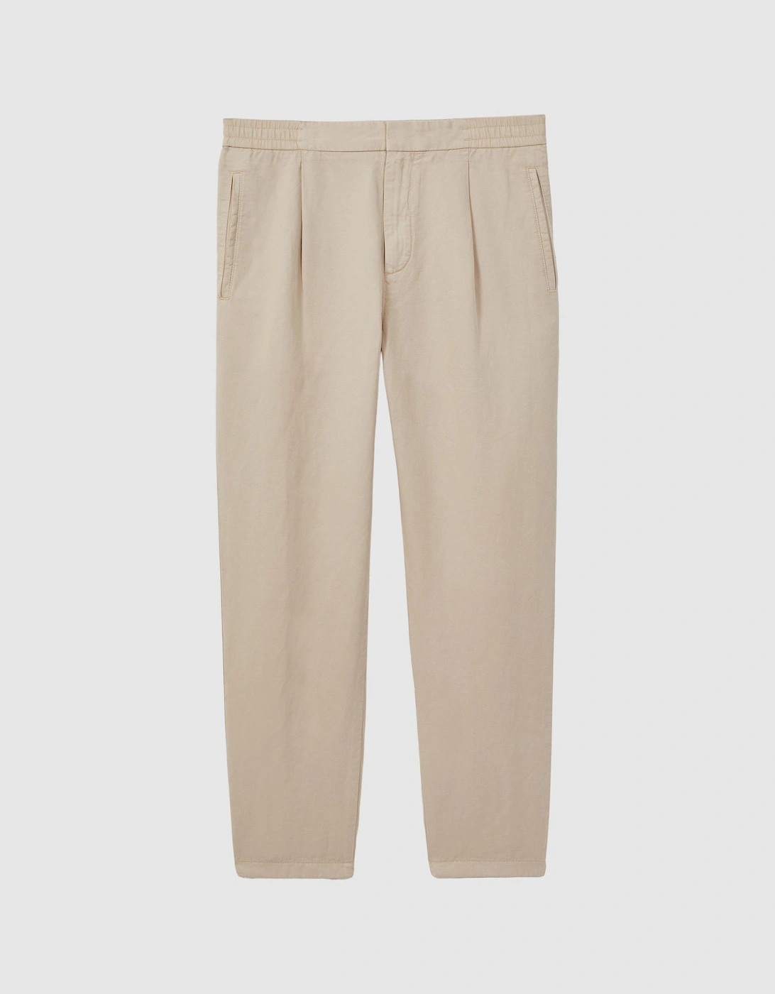 Slim Fit Cotton-Linen Trousers, 3 of 2