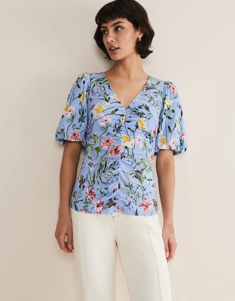 Donda Floral Ruched Top