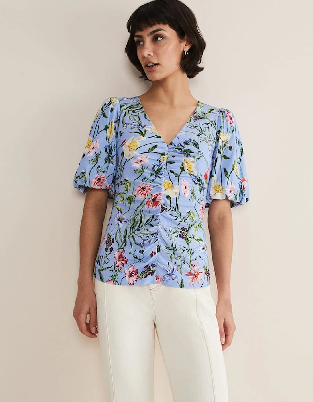 Donda Floral Ruched Top, 7 of 6