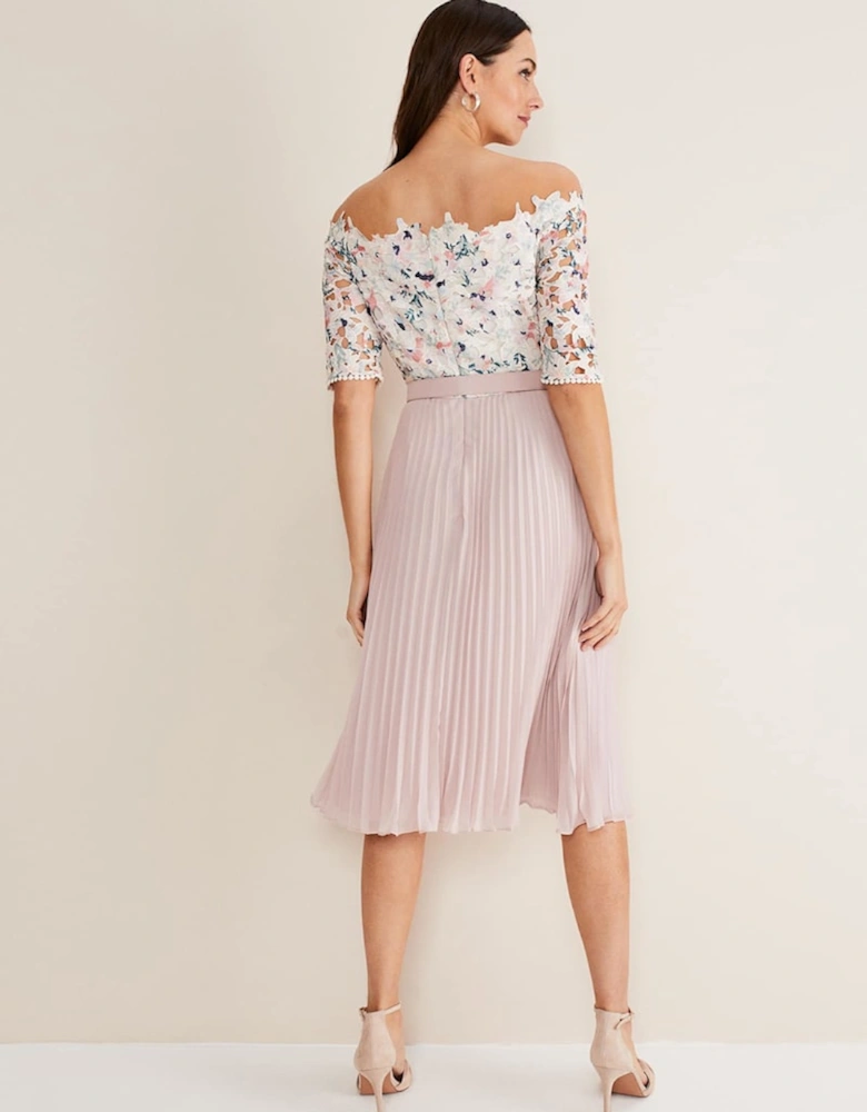 Franky Floral Lace Midi Dress