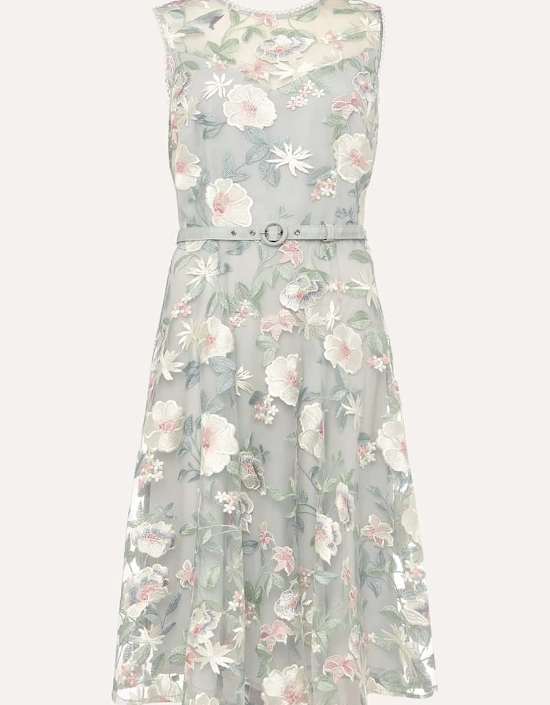 Aria Embroidered Fit and Flare Dress