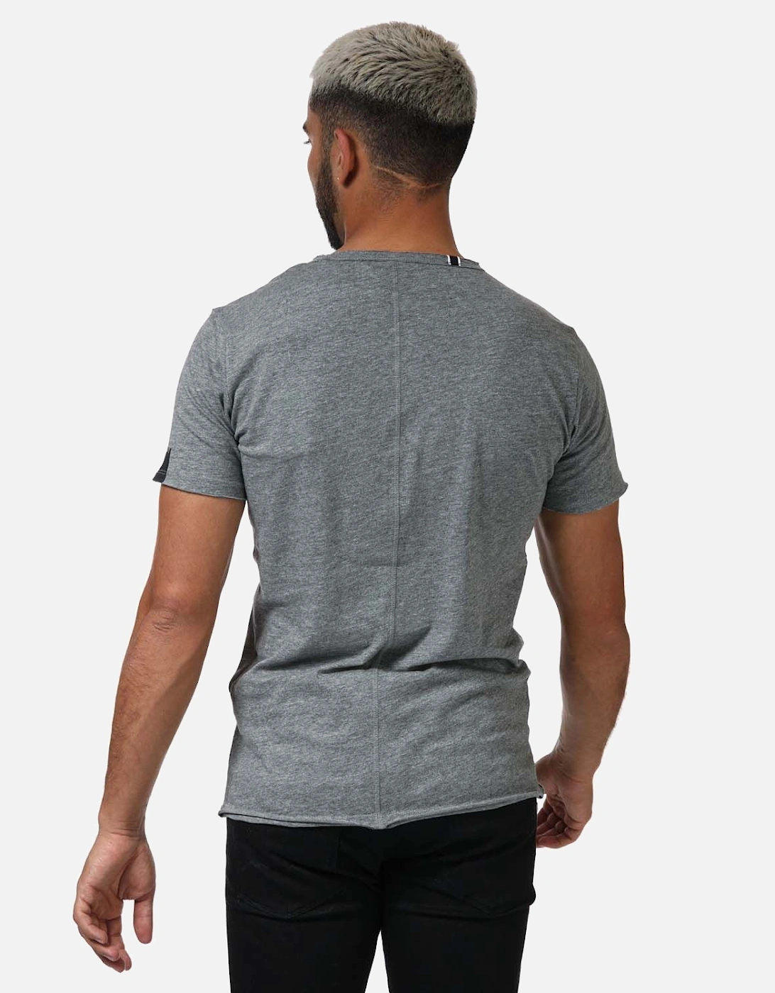 Men Raw Cut Cotton T-Shirt