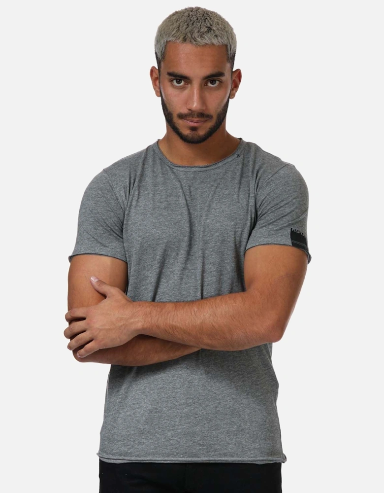 Men Raw Cut Cotton T-Shirt