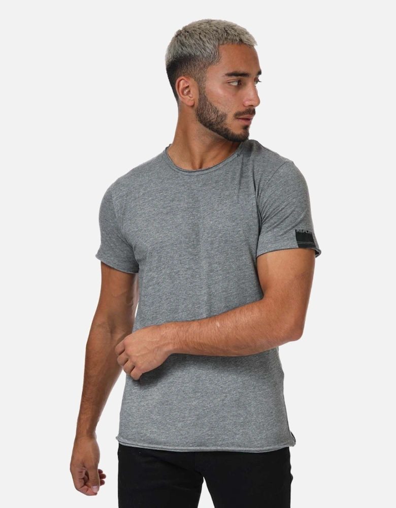 Men Raw Cut Cotton T-Shirt