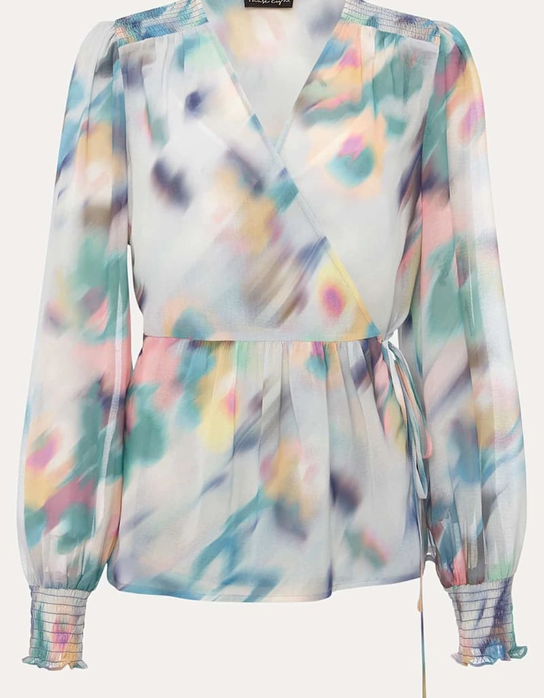 Sonya Printed Wrap Blouse