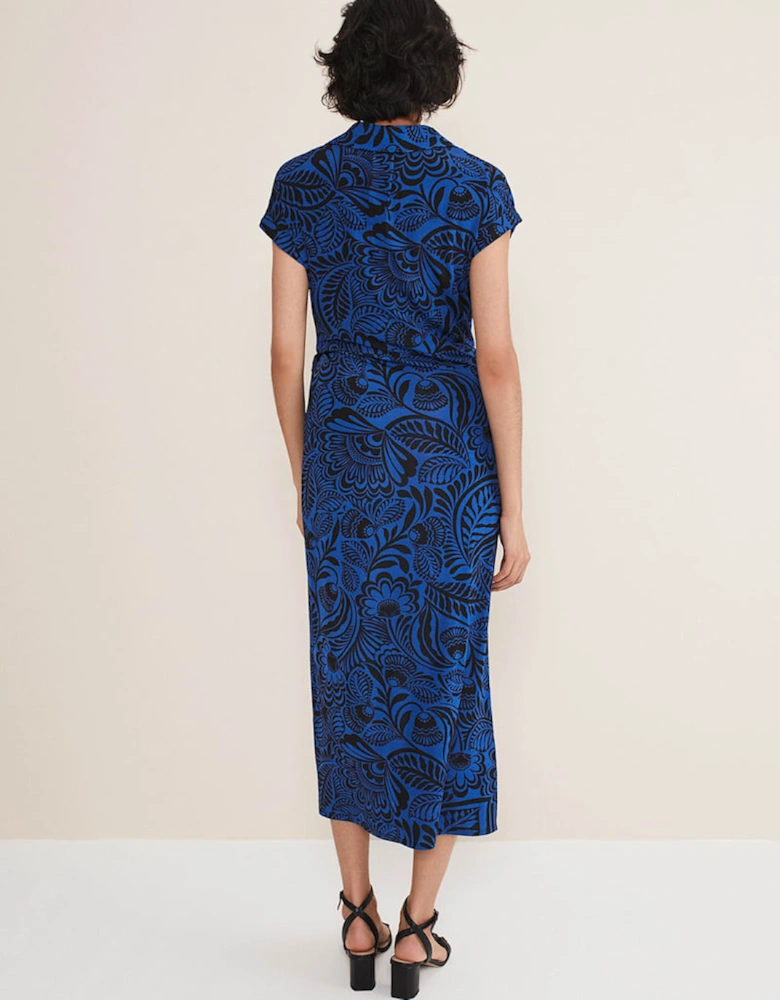 Mara Abstract Print Wrap Dress