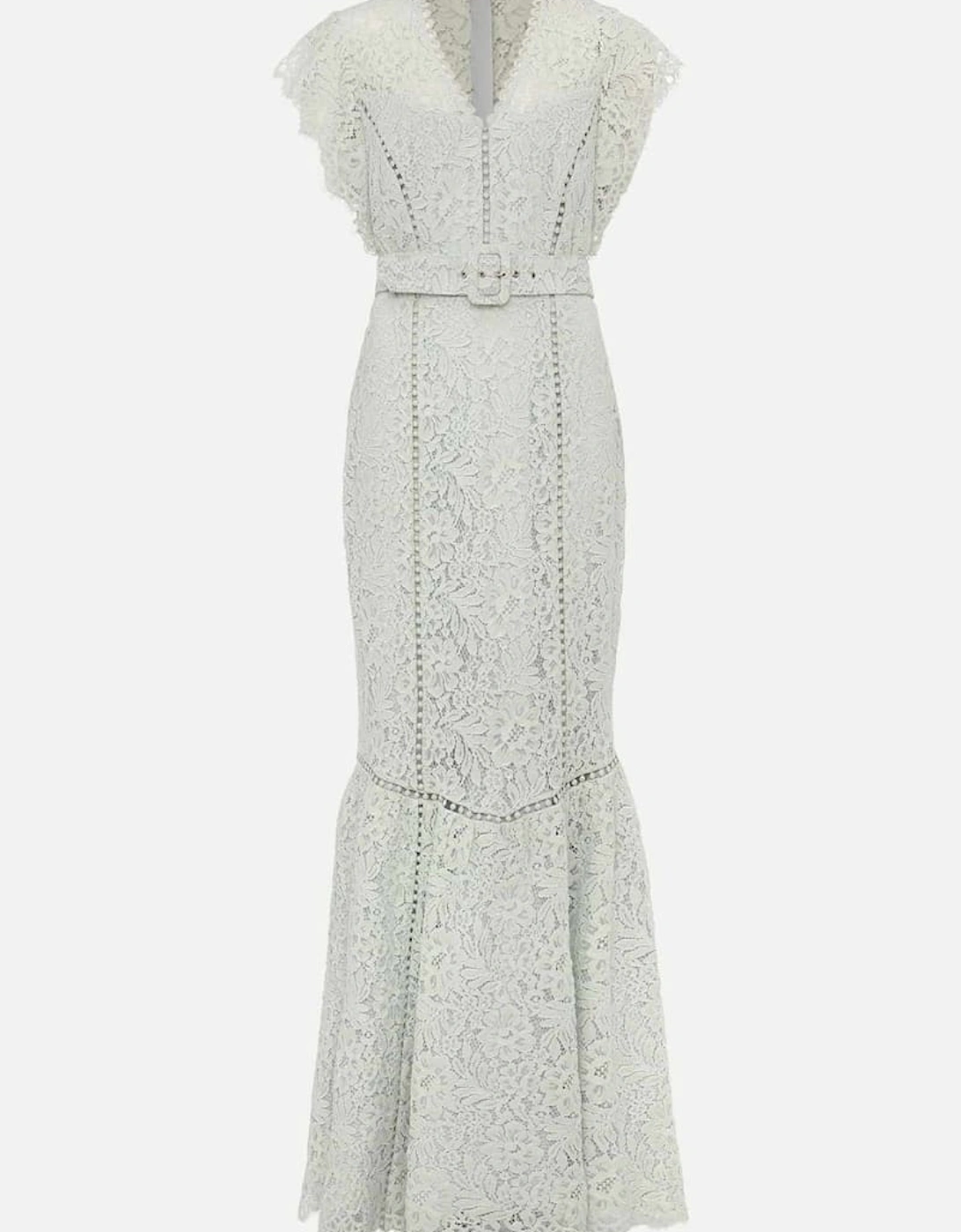 Esmerelda Lace Belted Fishtail Dress