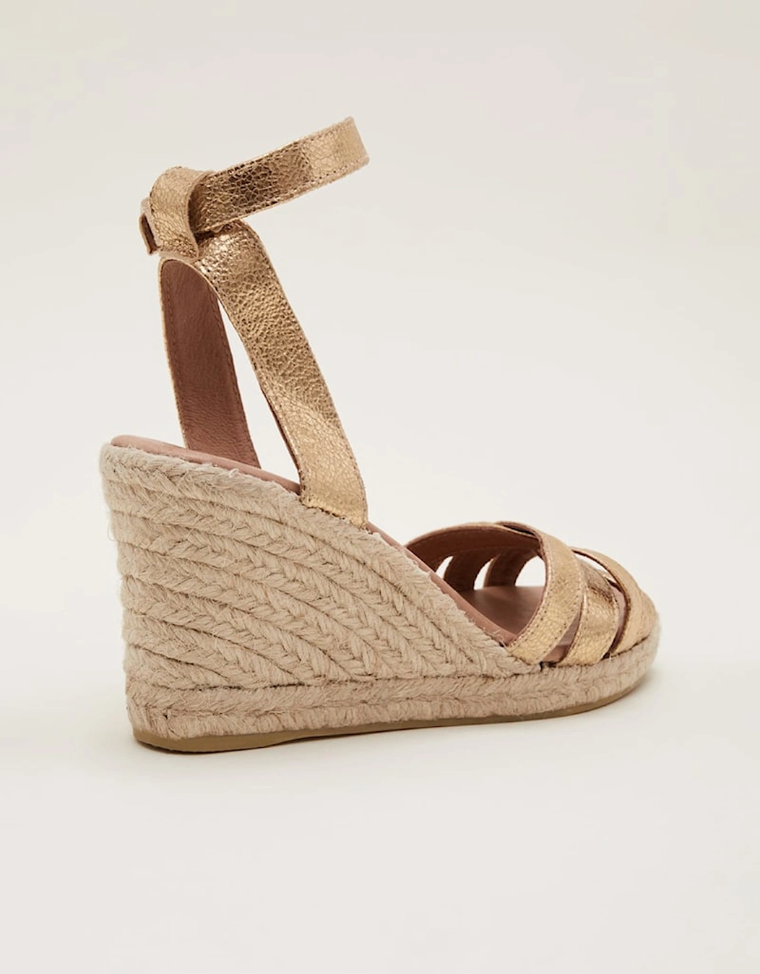 Leather Strappy Espadrille