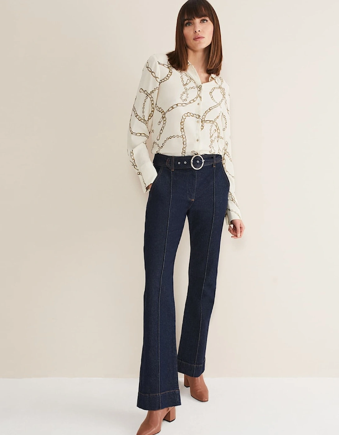 Shawna Belted Bootcut Jeans