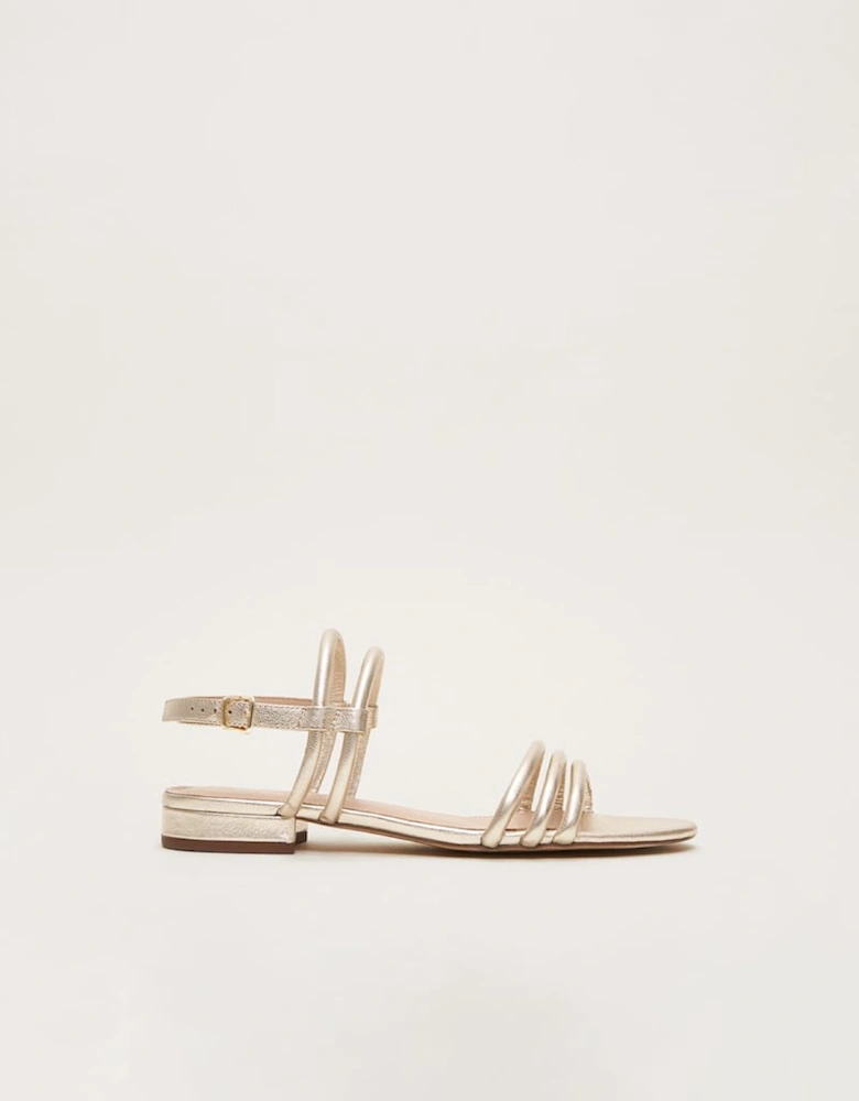 Gold Leather Sandals