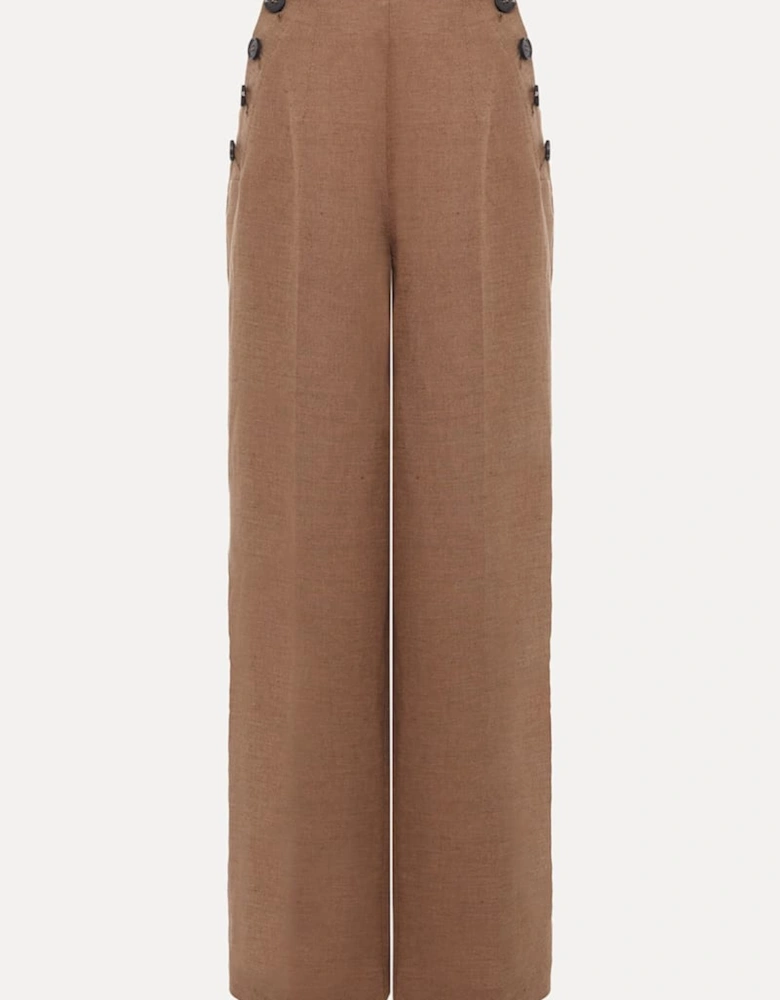 Cassandra Linen Wide Leg Trousers