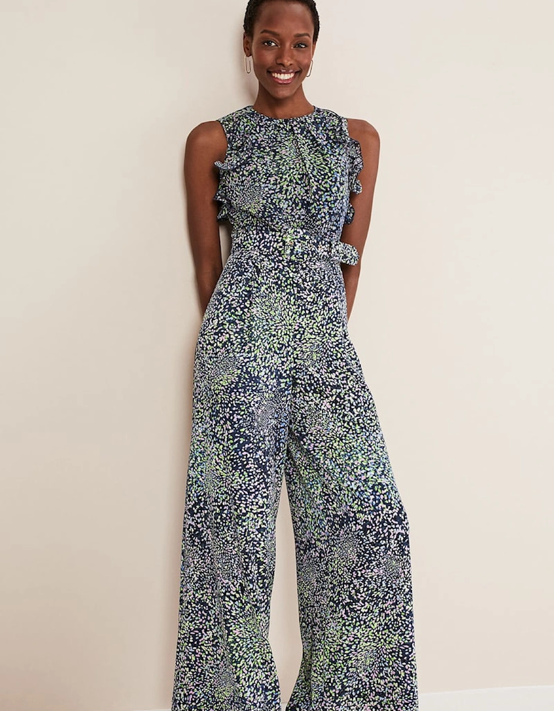 Maggie Ditsy Ruffle Jumpsuit