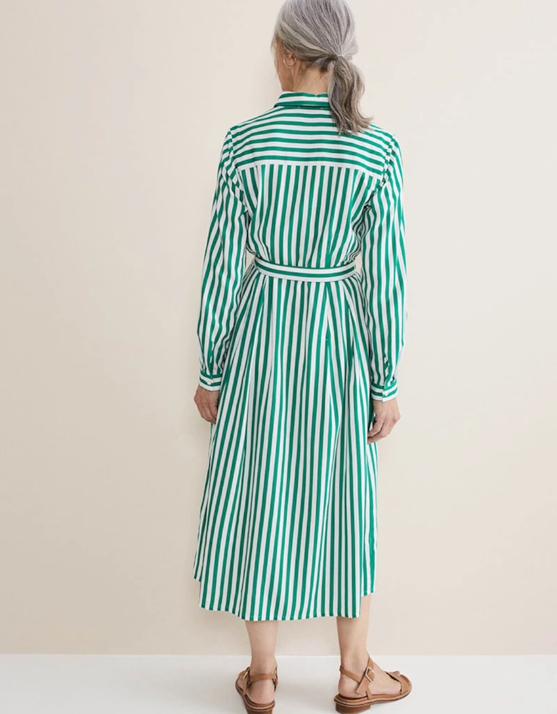 Ida Stripe Shirt Midi Dress