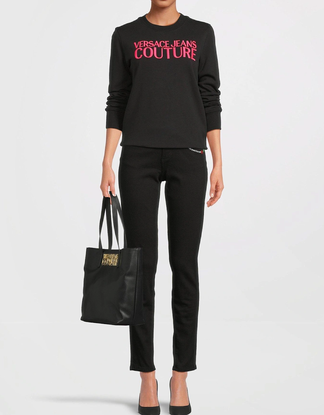 Jeans Couture Logo Sweatshirt - Black