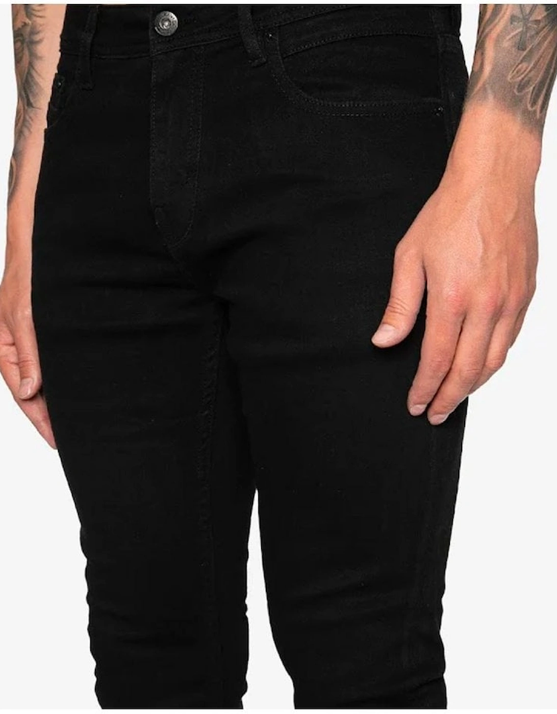 Grover Flextreme Rinse Wash Super Stretch Denim Black Black