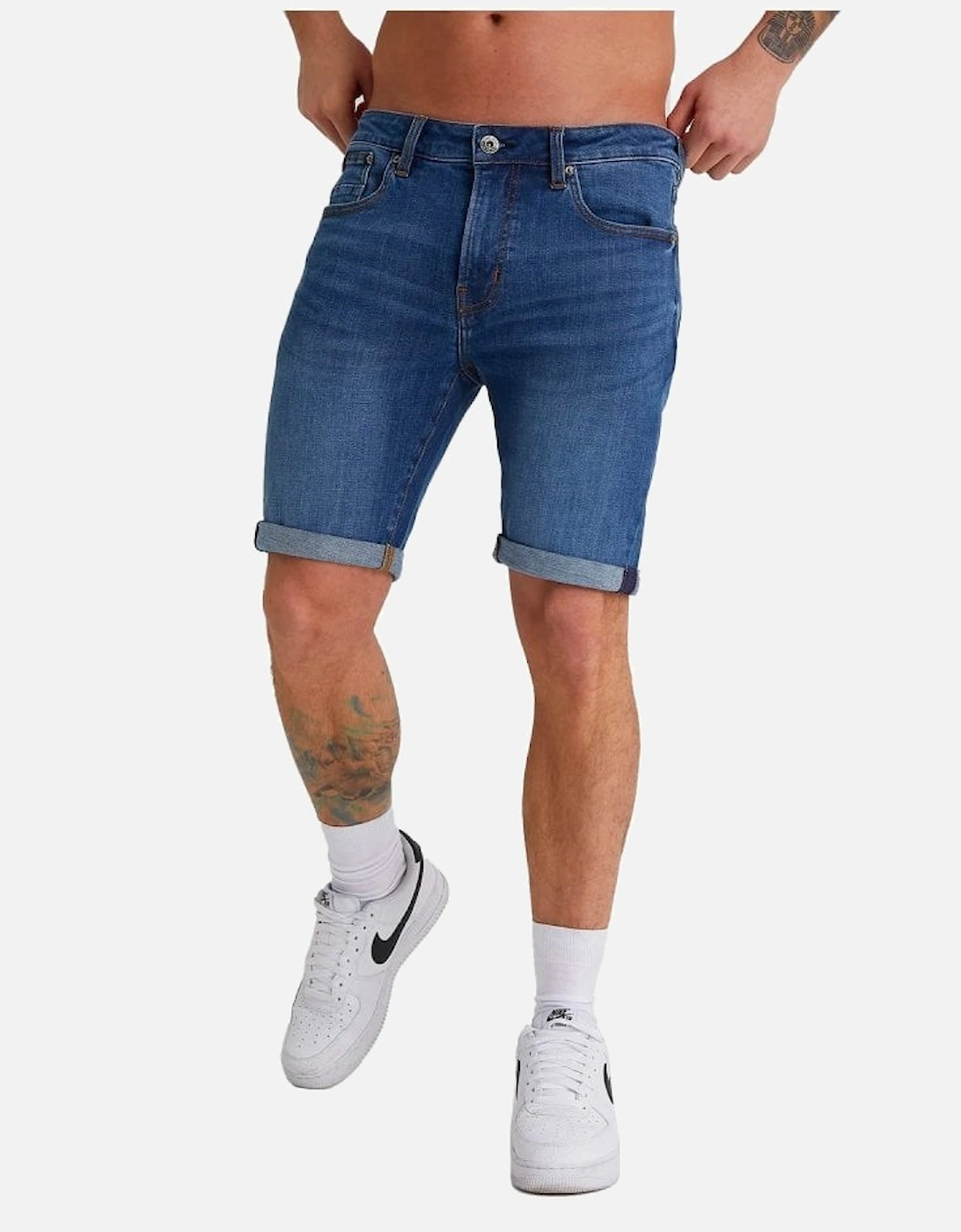Denim Shorts Soft Touch Stretch Mid Blue, 5 of 4