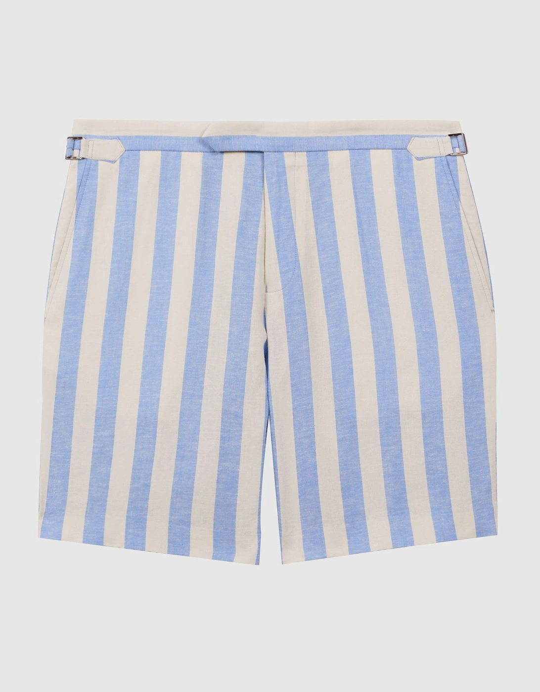 Linen Adjustable Striped Shorts, 2 of 1