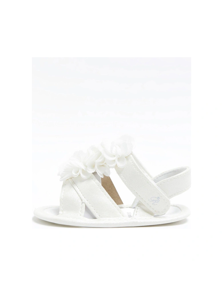 Baby Baby Girl Flower Sandals - White