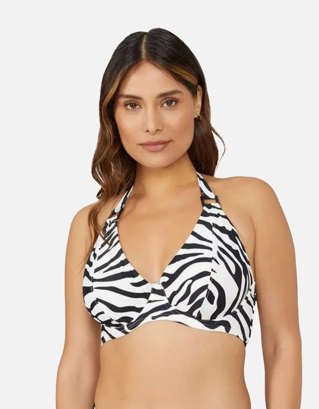Womens/Ladies Zebra Print Non-Padded Bikini Top, 6 of 5