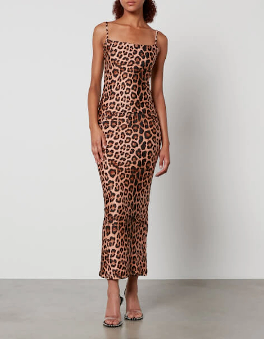 Leopard-Print Stretch-Satin Maxi Dress, 2 of 1