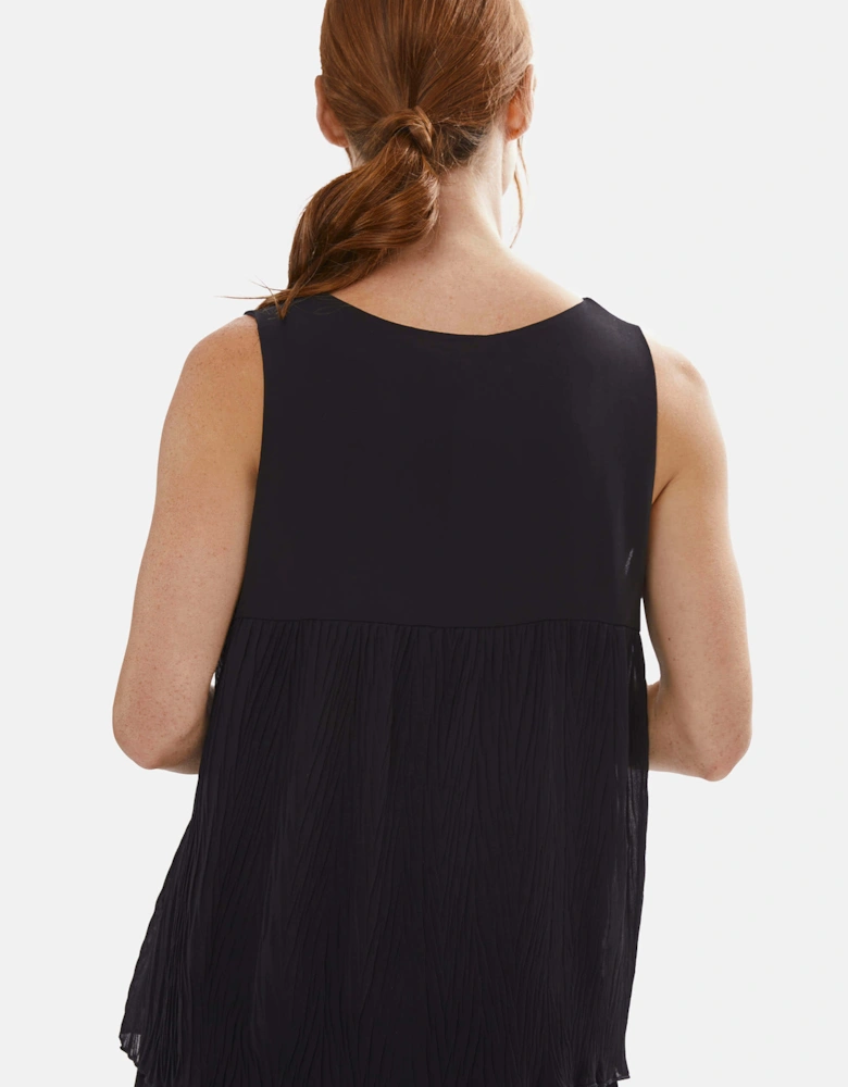 Pleated Vest Black