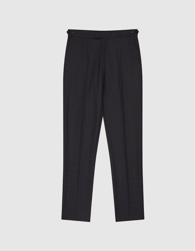 Textured Slim Fit Formal Trousers
