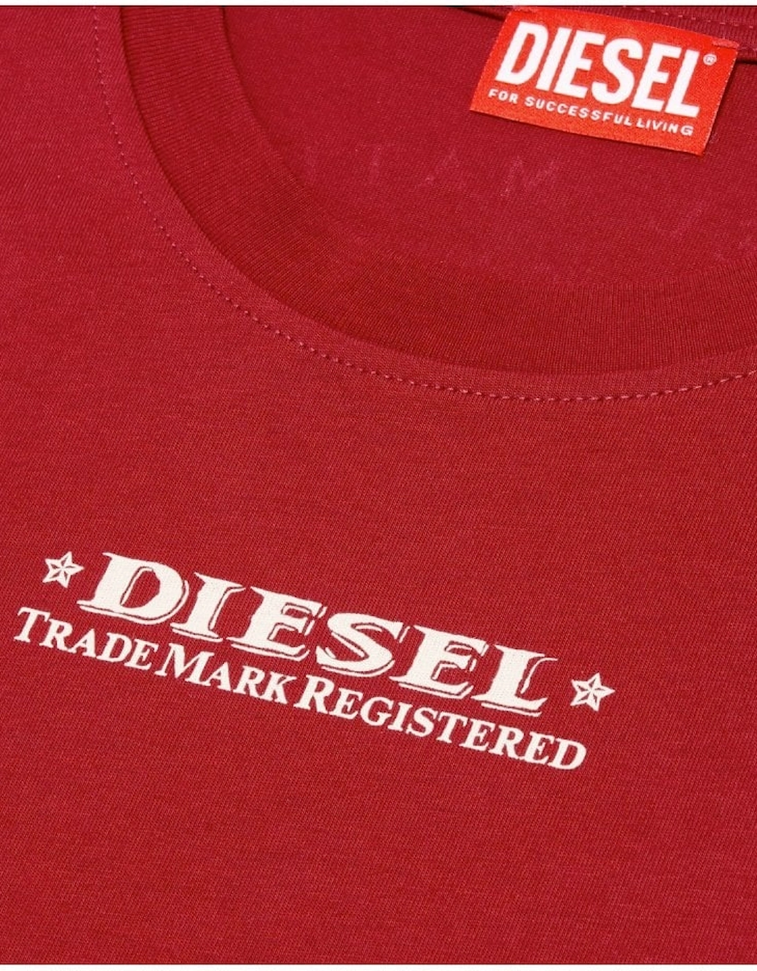 Mans T-just T Shirt Deep Red