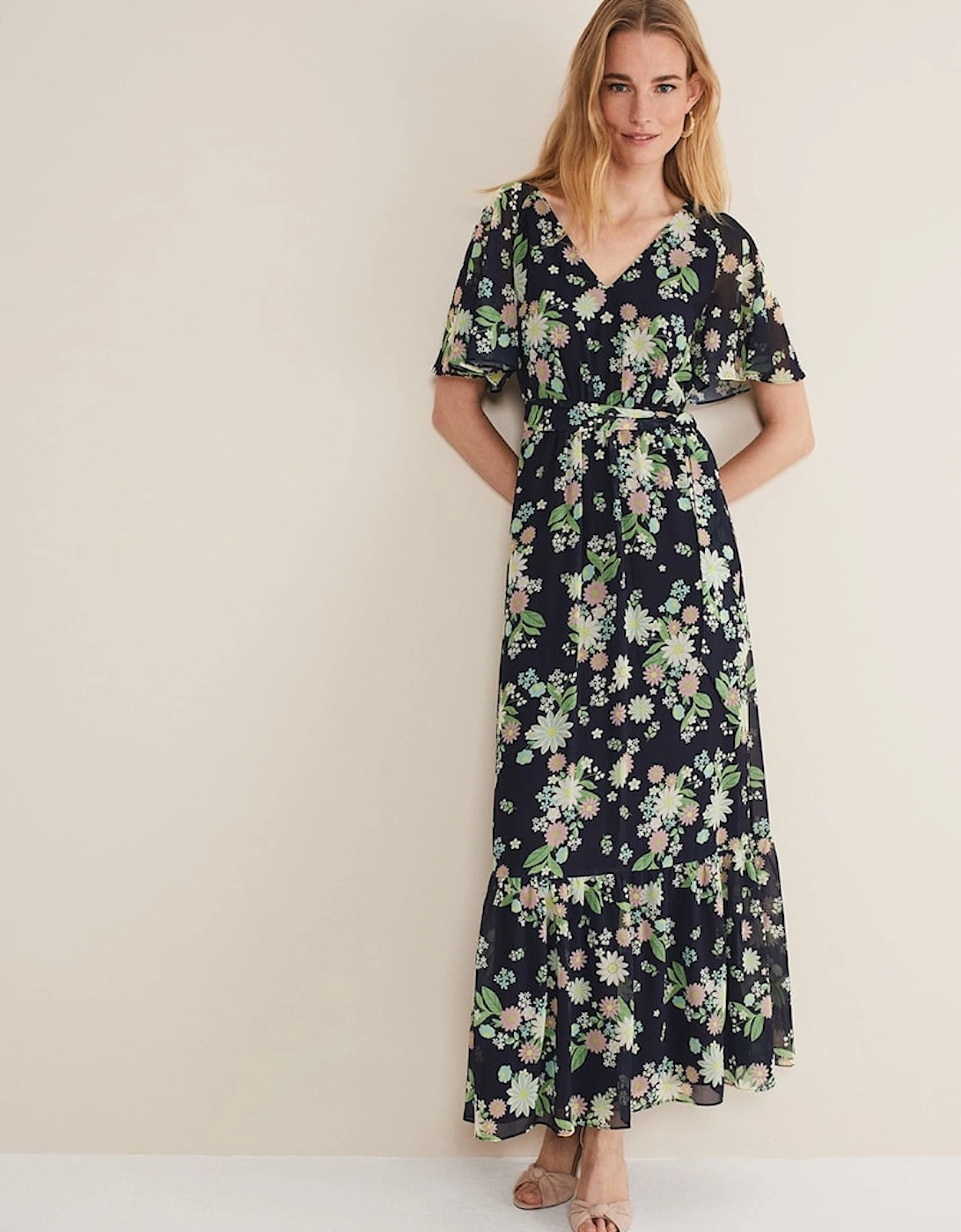 Georgie Floral Tiered Maxi Dress, 3 of 2