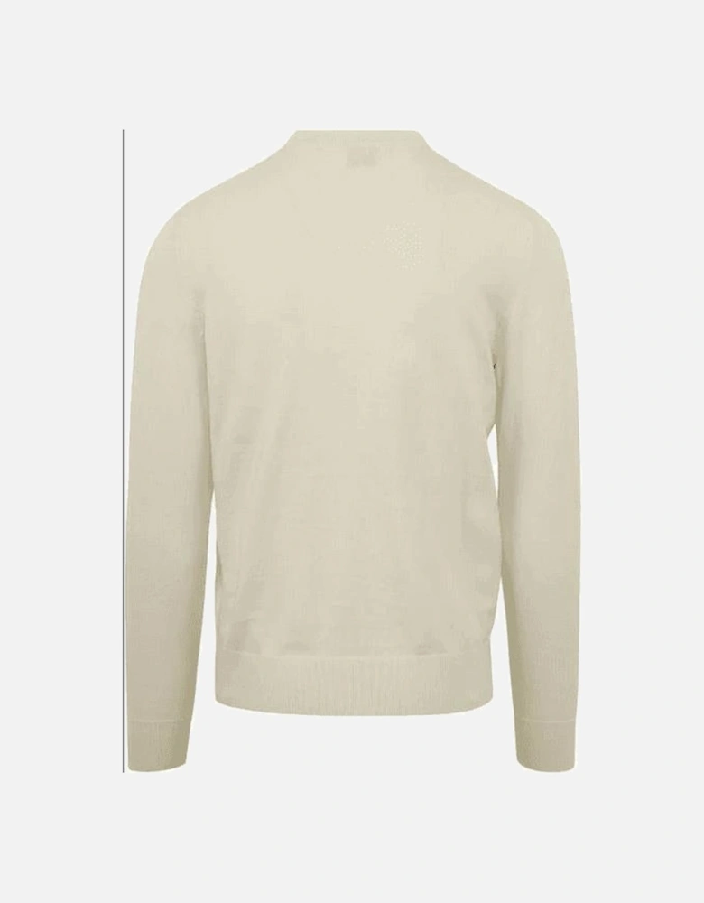 Kanovano Cotton Crew Neck White/Cream Sweatshirt