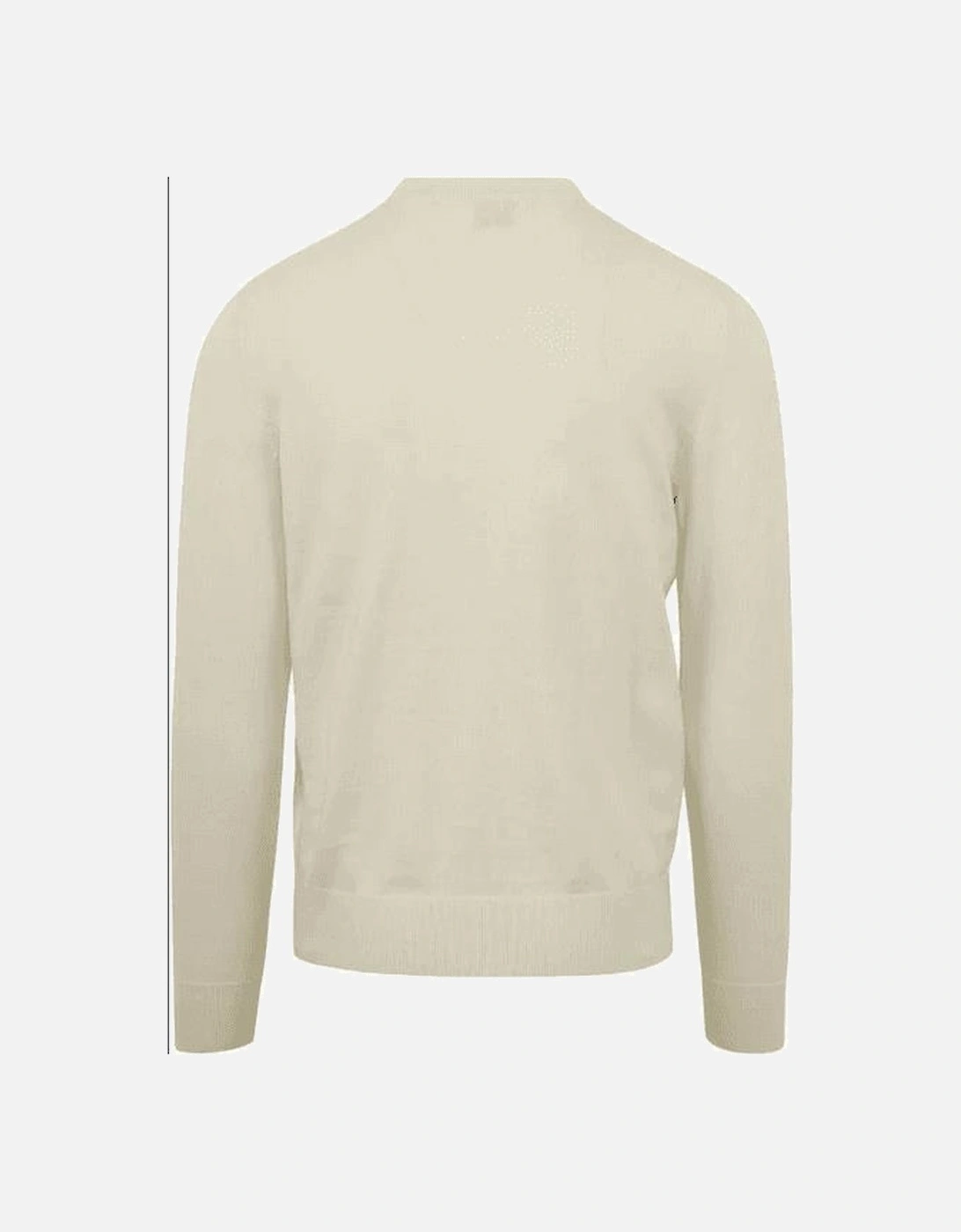 Kanovano Cotton Crew Neck White/Cream Sweatshirt