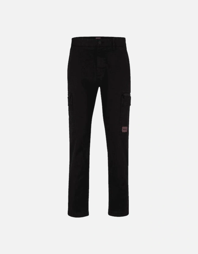 Glian231D Zip Pocket Black Cargo Pants