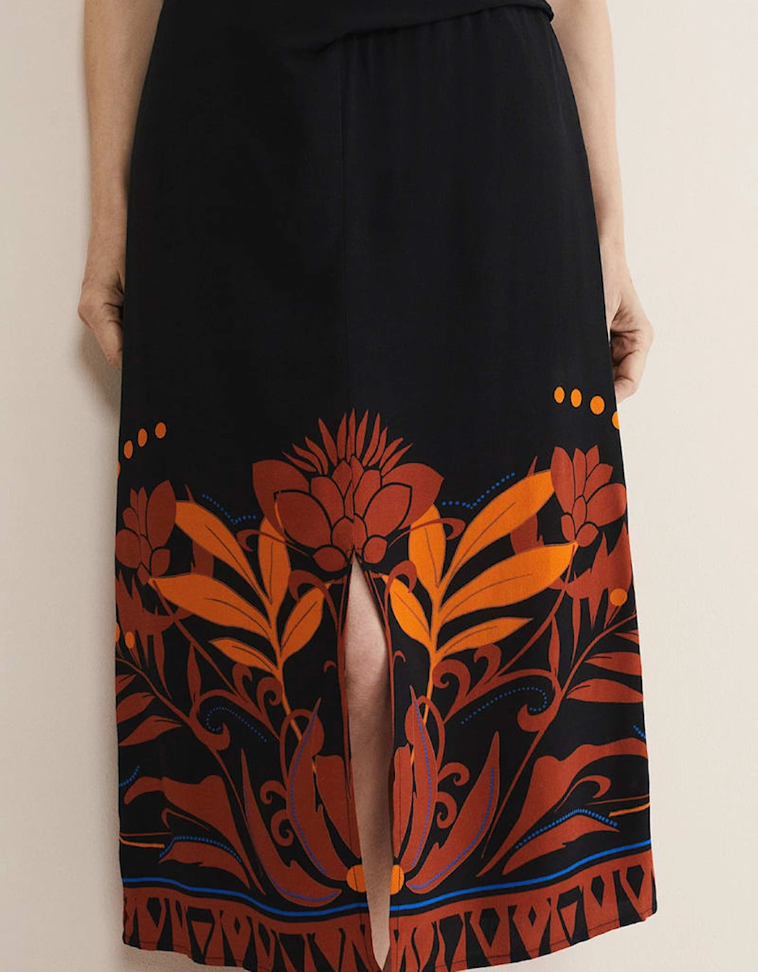 Bellita Placement Print Midi Skirt