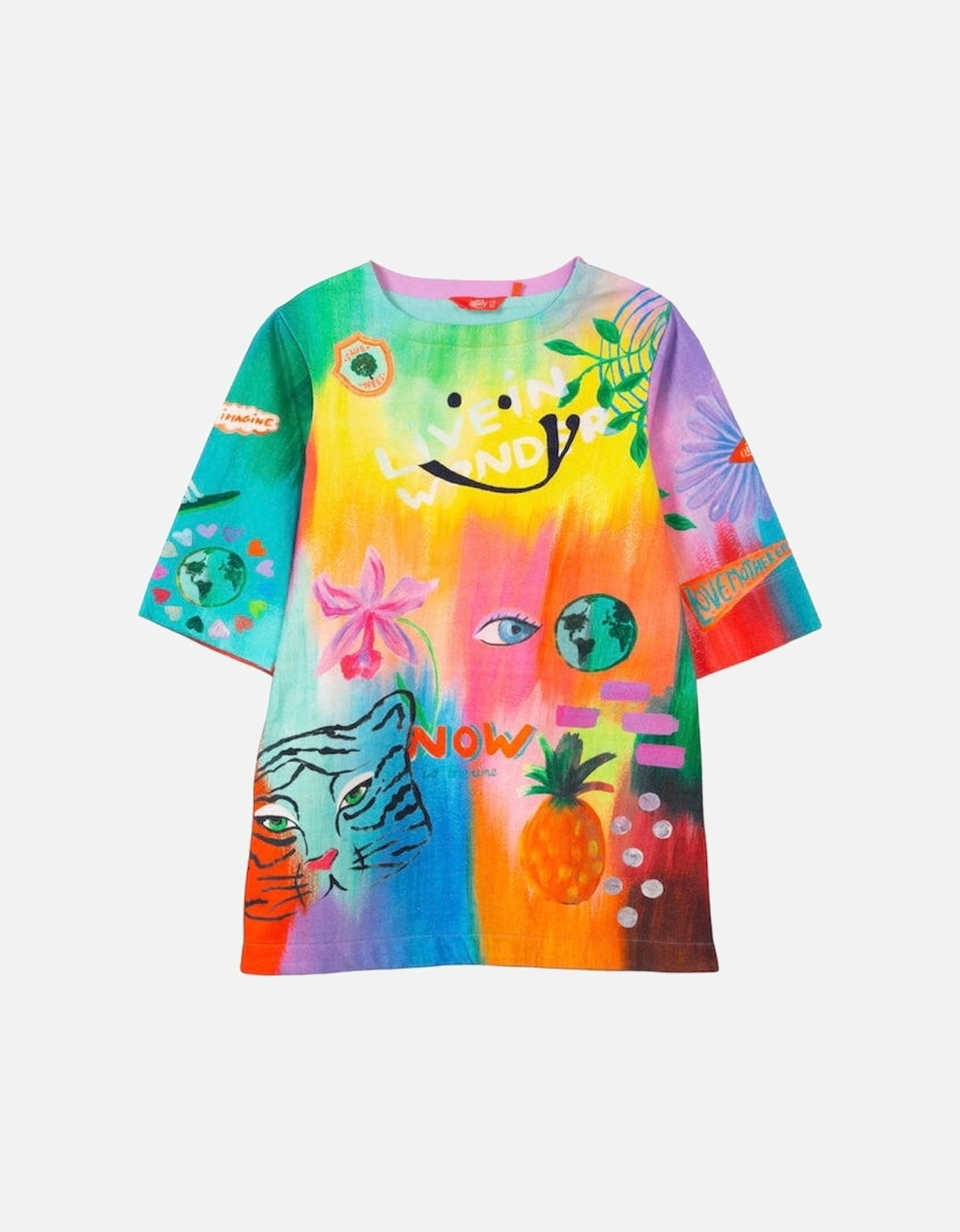 Girls Rainbow World Dress, 5 of 4