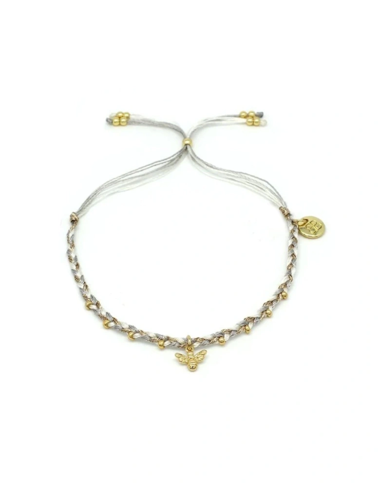 Nash Grey & Bee Charm Friendship Bracelet