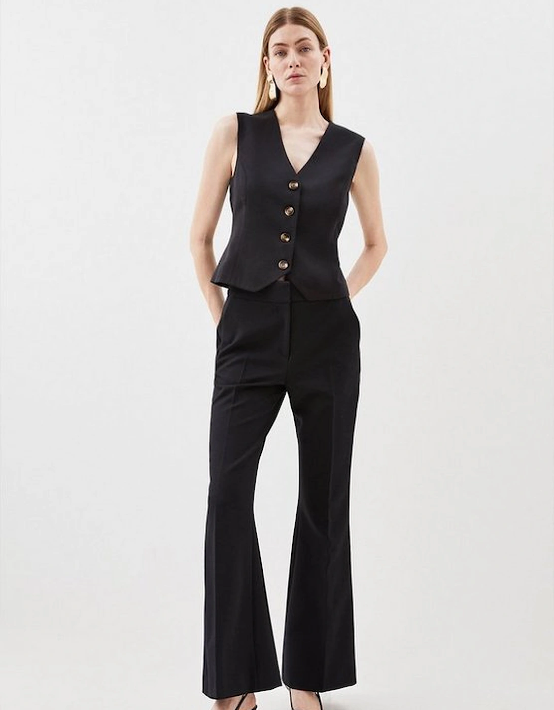 Clean Tailored High Waist Wide Leg Trousers, 5 of 4
