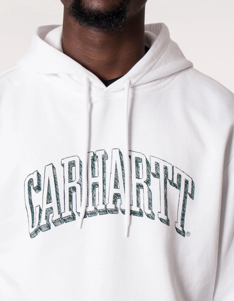 Relaxed Fit Scrawl Logo Hoodie