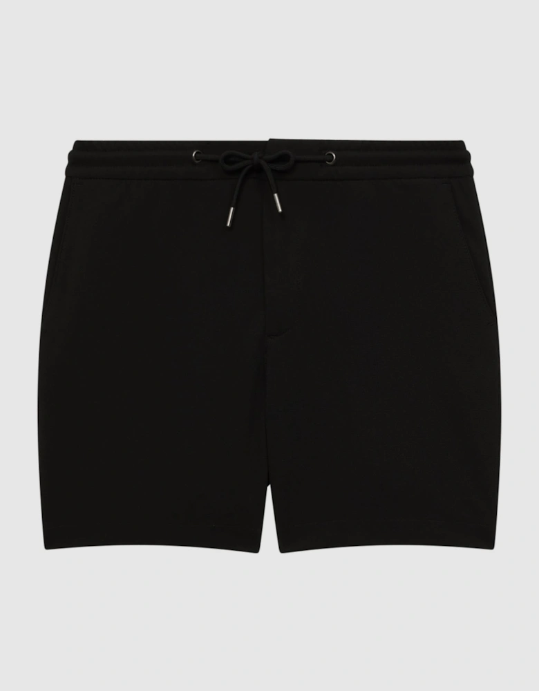 Textured Drawstring Shorts