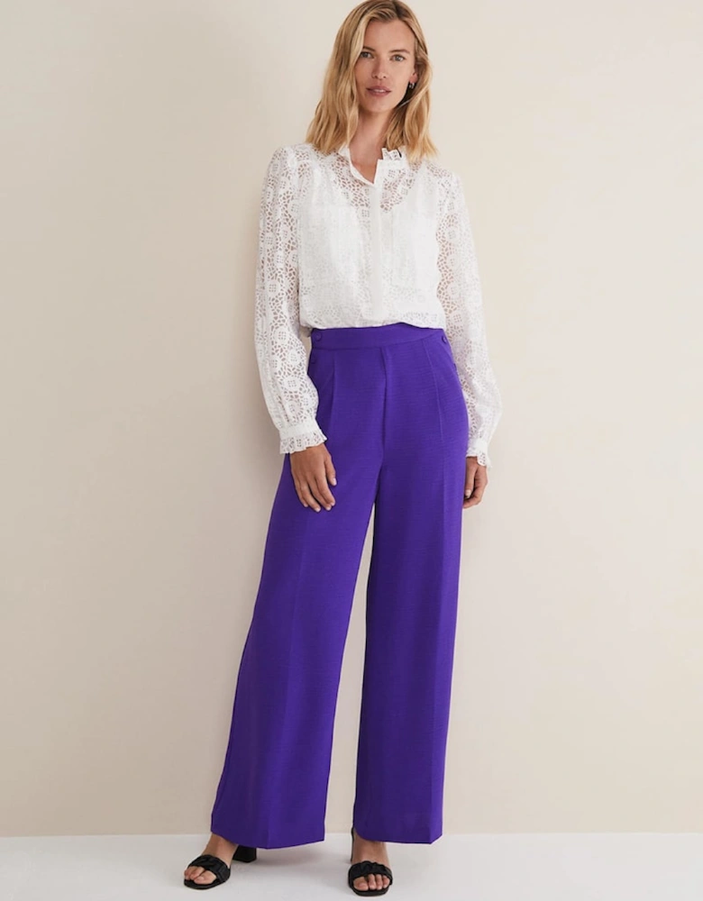 Azylnn Purple Wide Leg Trousers