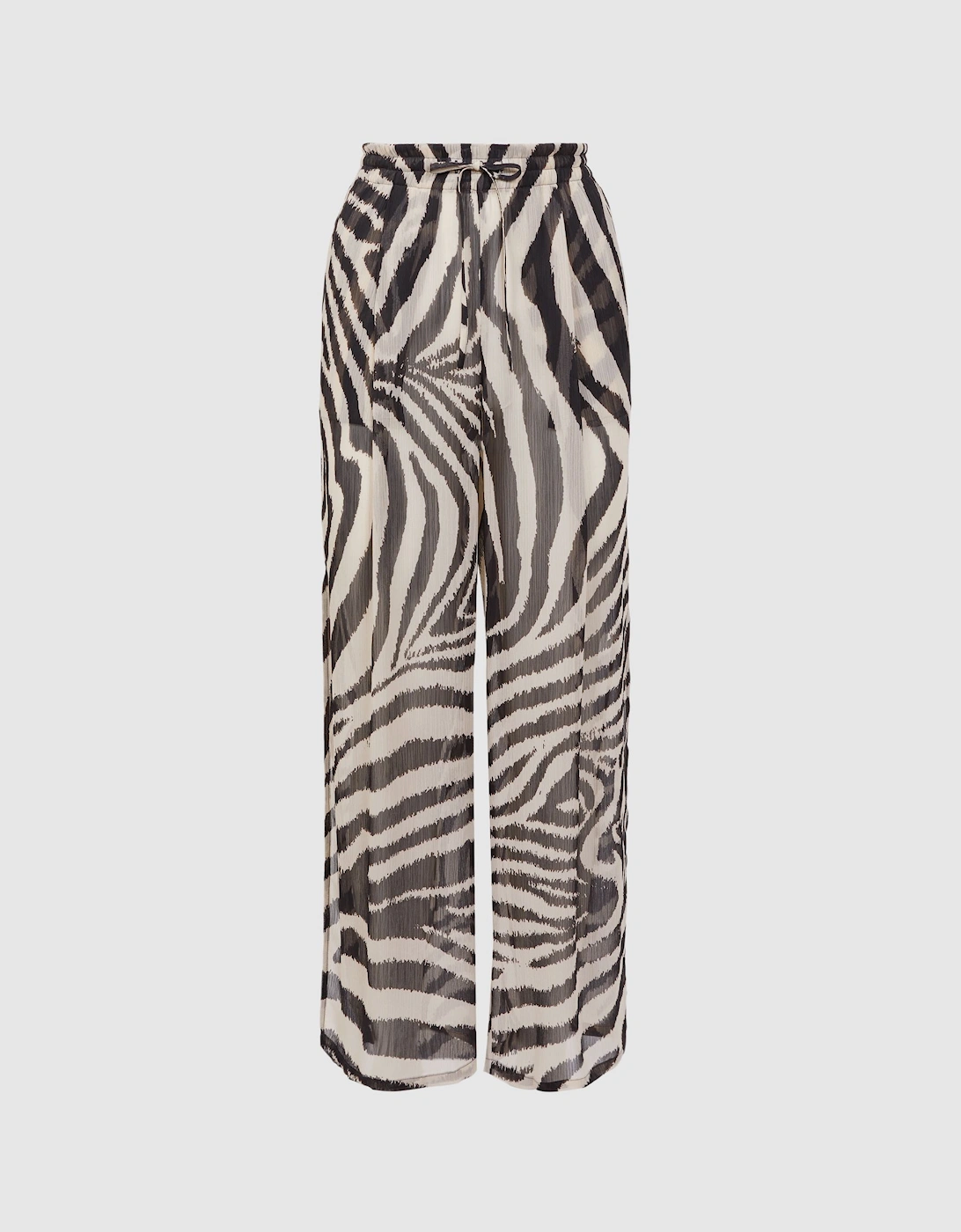 Zebra Print Split Hem Beach Trousers, 2 of 1