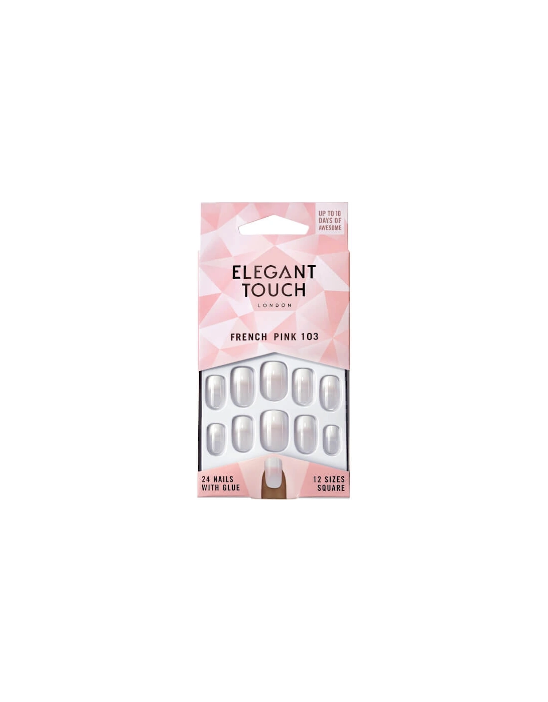 Natural French Nails - 103 (M) (Pink) (Fade Tip) - Elegant Touch, 2 of 1