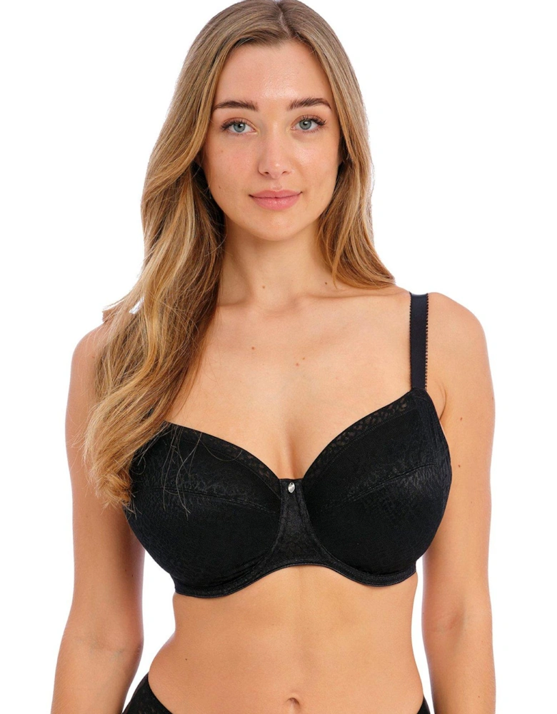 ENVISAGE UNDERWIRED FULL CUP SIDE SUPPORT BRA - Black
