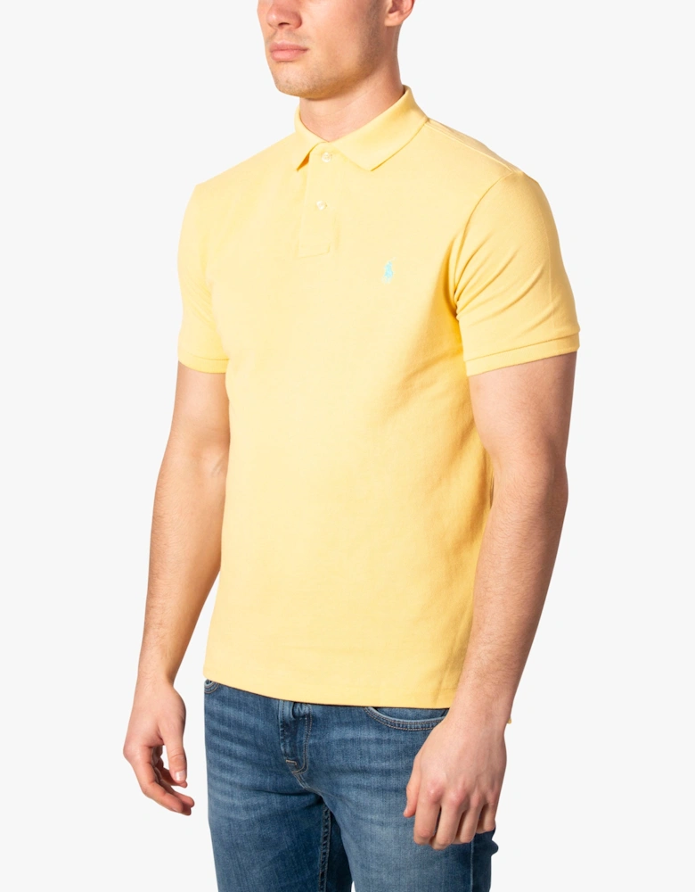 Custom Slim Fit Mesh Polo Shirt